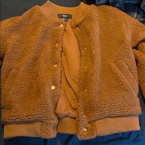 Fleece bomber jacket